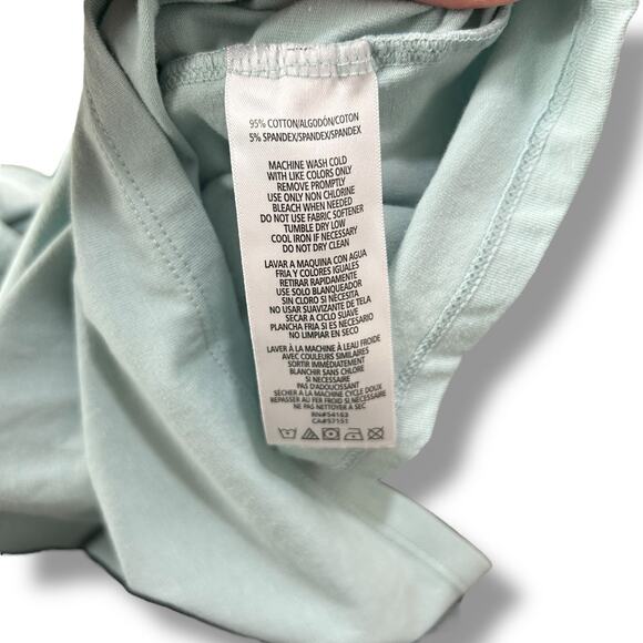 NEW Calvin Klein Ruched Logo Crewneck tank top size medium blue sea teal active - Picture 11 of 11